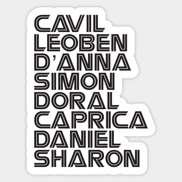 Original 8 Cylon Models Sticker by Aurormoon